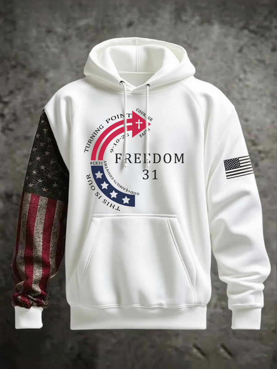 Men's This Is Our God Family Country Freedom 31 Printed Hoodie