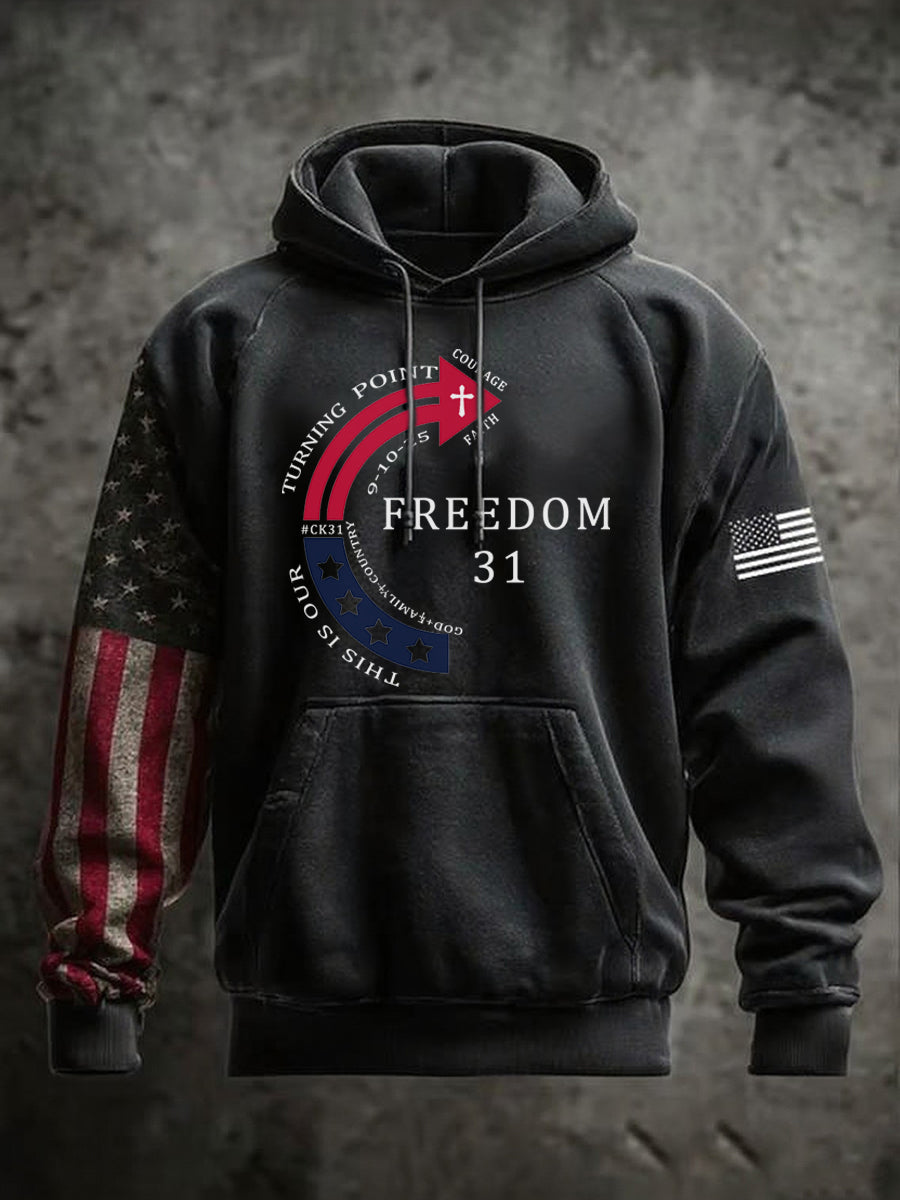 Men's This Is Our God Family Country Freedom 31 Printed Hoodie