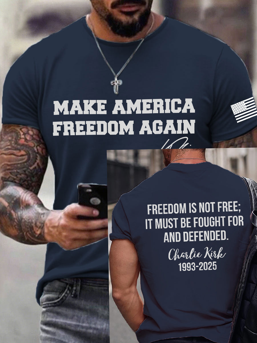 Men's make america freedom again T-shirt