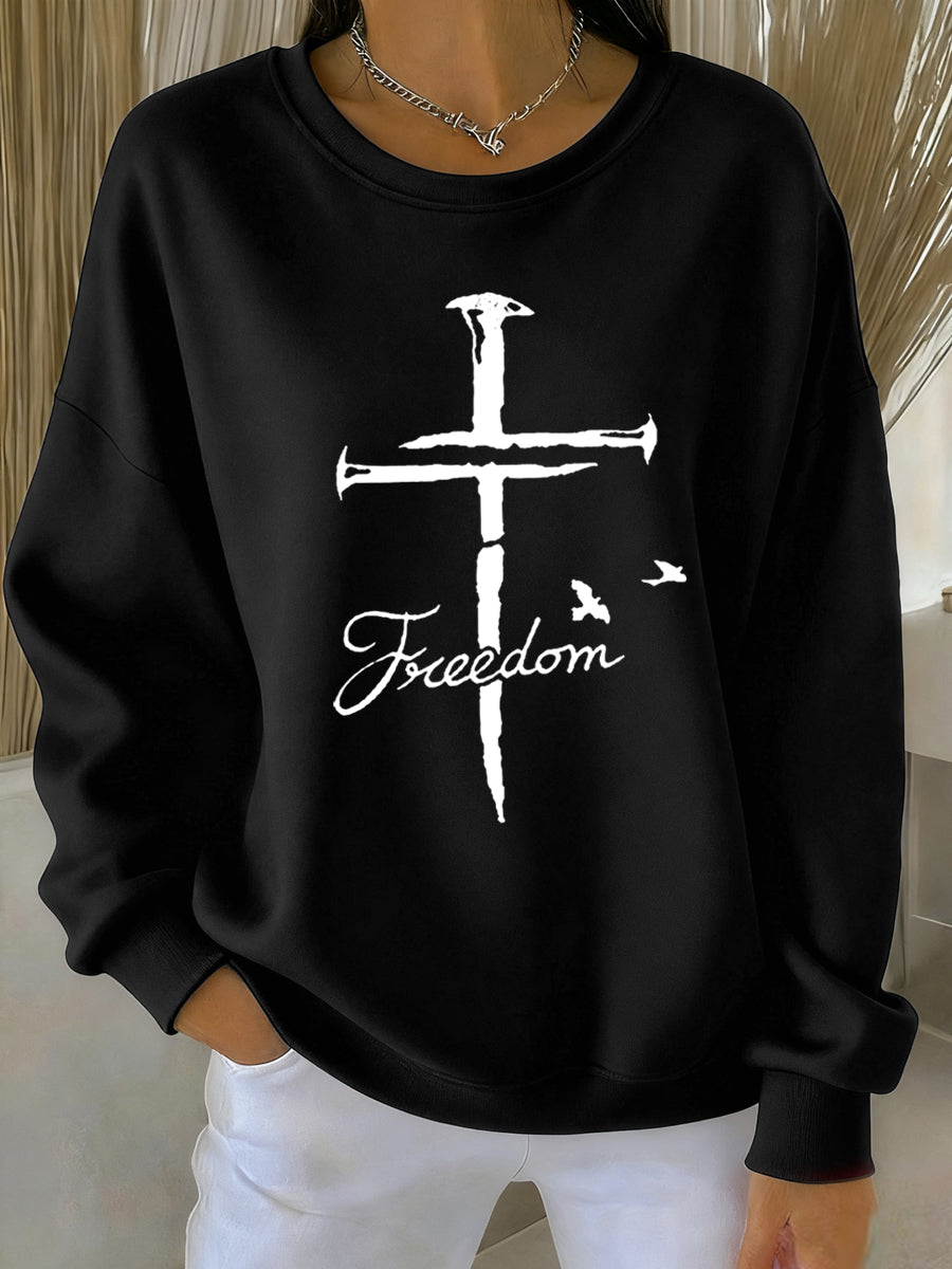 Women's Freedom Cross Faith Sweatshirt